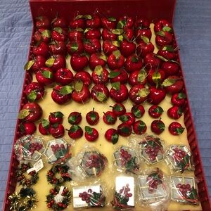 Ornaments  Red Apple Ornaments Set